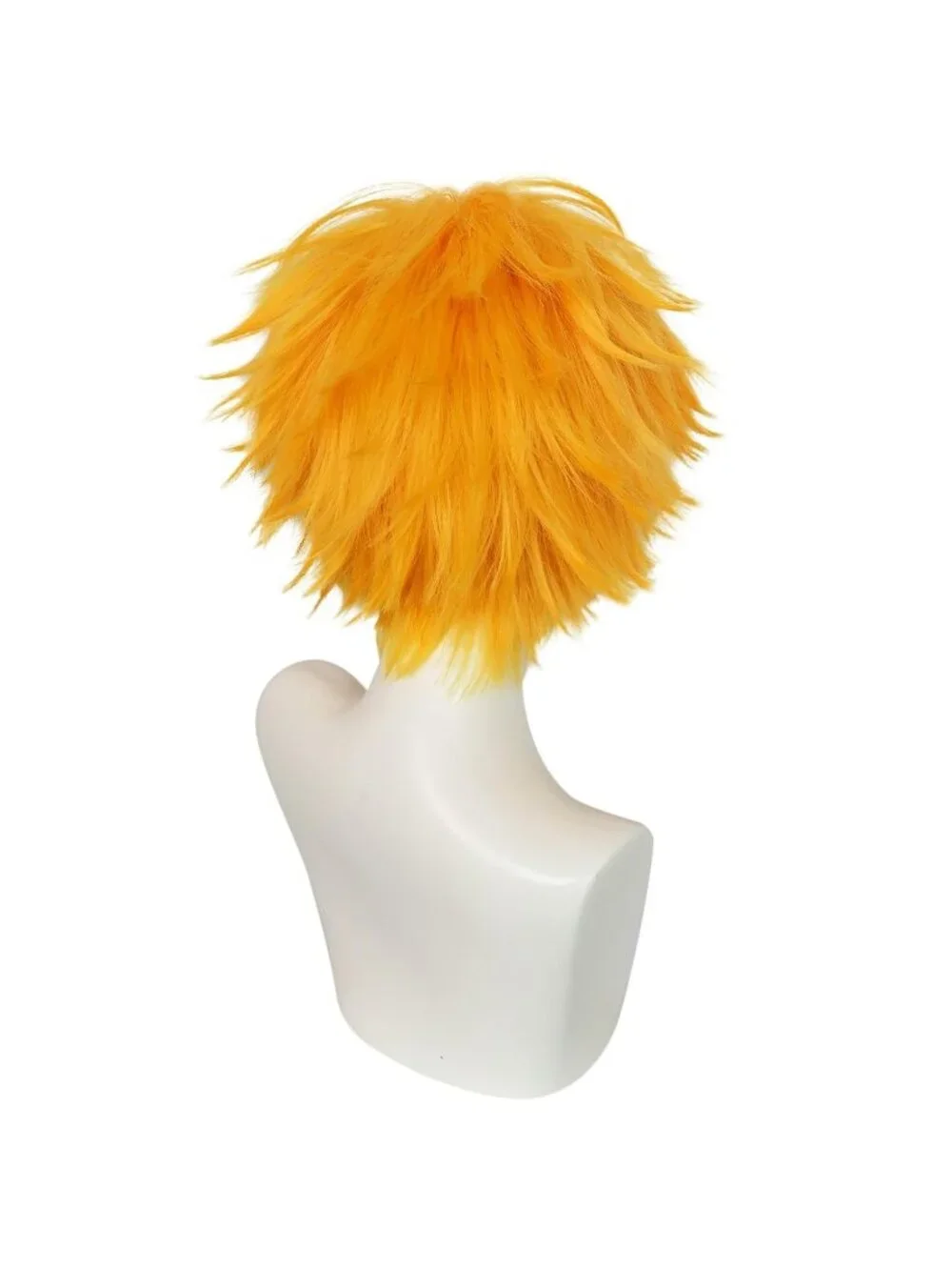 Men's Light Yellow Synthetic Fiber Short Blonde Golden Cosplay Modern Wigs